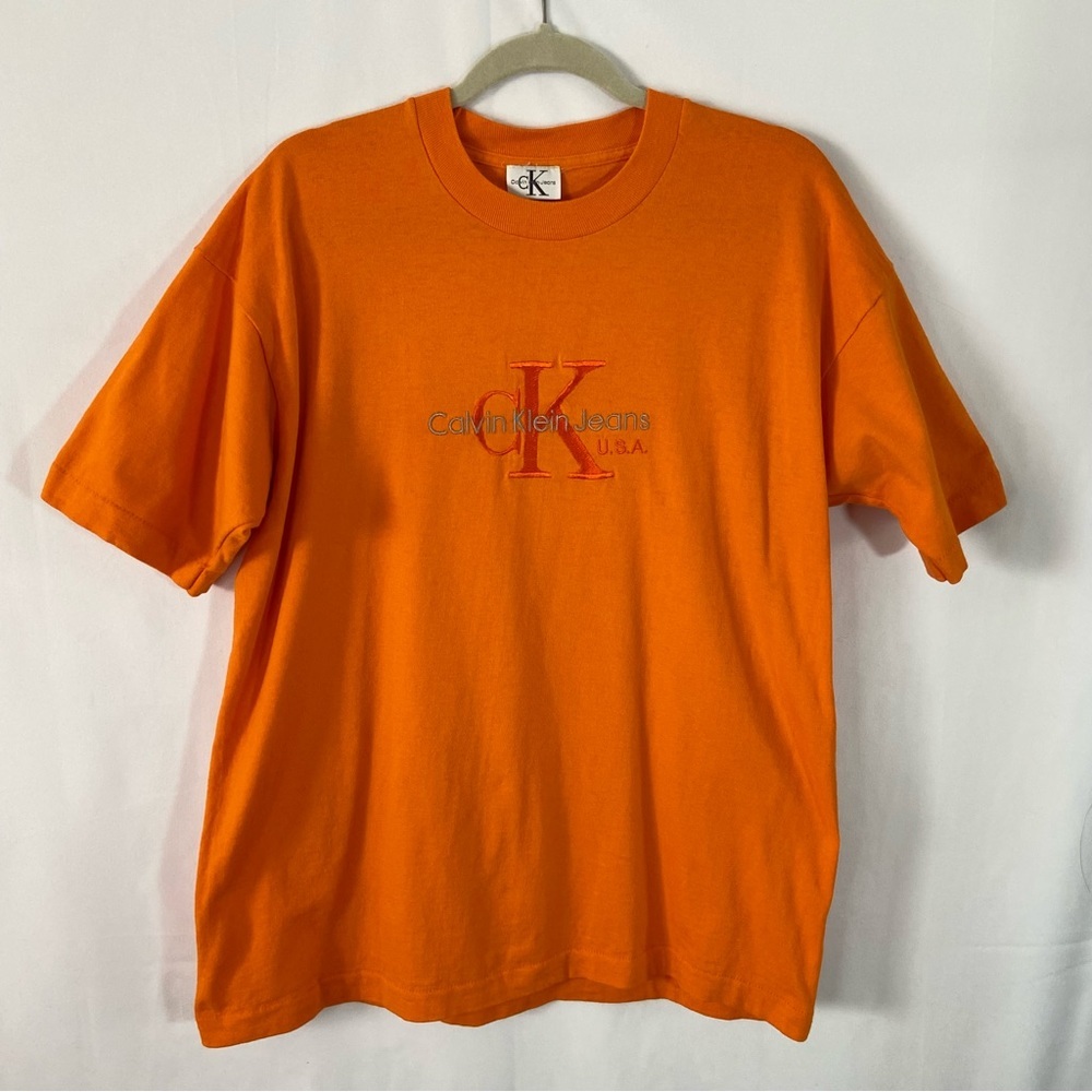 Vintage Calvin Klein orange T-shirt rare